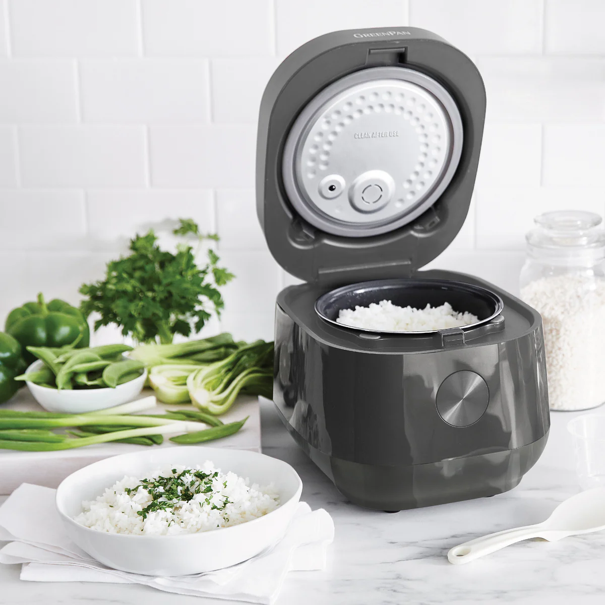 Bistro 8-Cup Carb-Reducing Rice Cooker | Graphite - Image 7