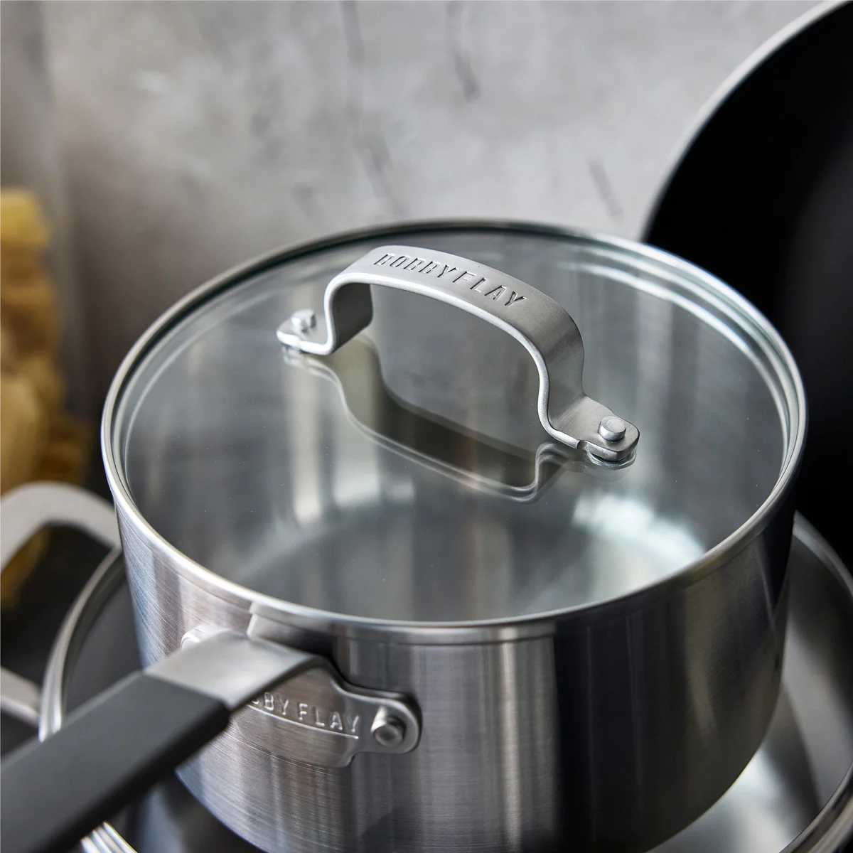 Bobby Flay by GreenPan Stainless Steel Uncoated & PFAS-Free Nonstick 12-Piece Cookware Set - Image 6