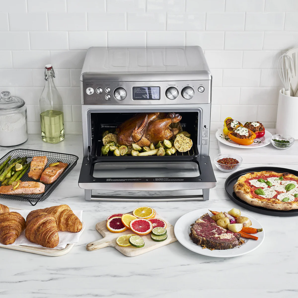 Elite Convection Air Fryer Toaster Oven | Premiere Stainless Steel - Image 8