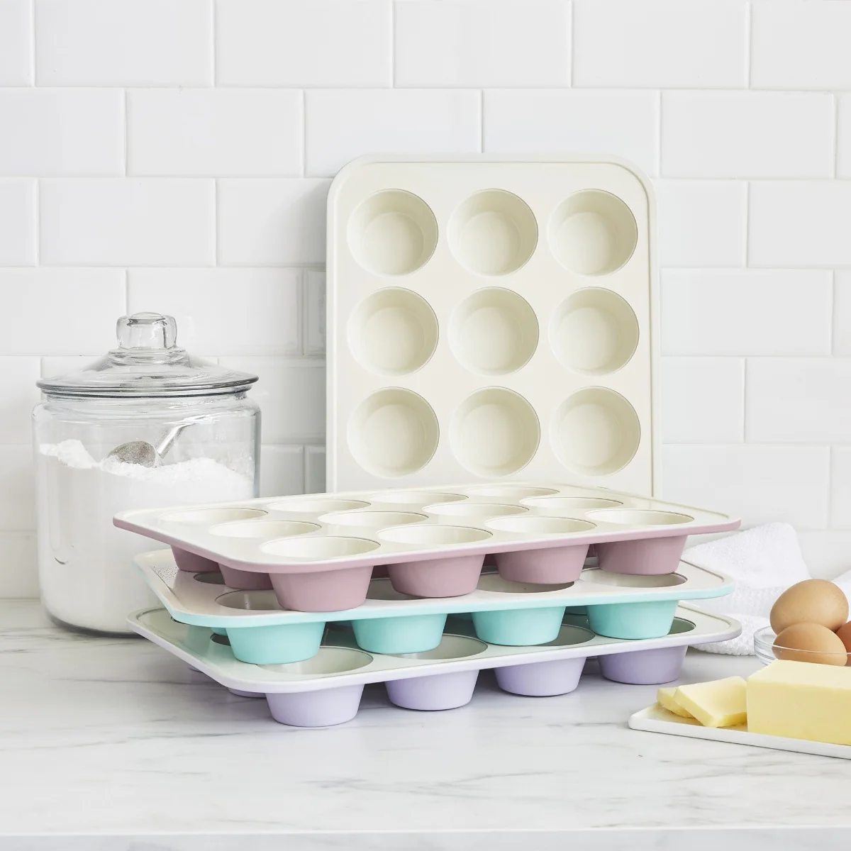 GreenLife Ceramic Nonstick Muffin Pan | Pink - Image 5