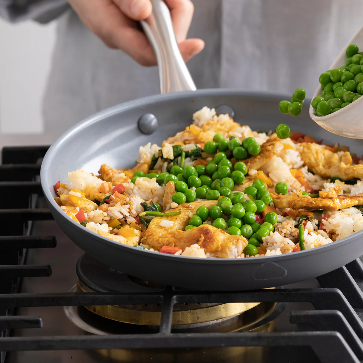 Lima Ceramic Nonstick 10" Frypan with Bamboo Spatula - Image 4