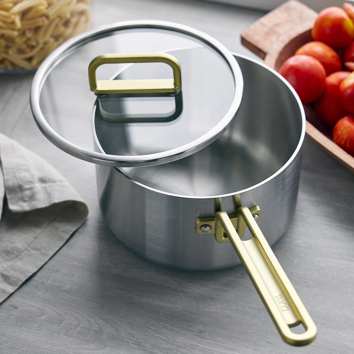 Stanley Tucci™ Uncoated Stainless Steel 4-Quart Saucepan with Lid - Image 4