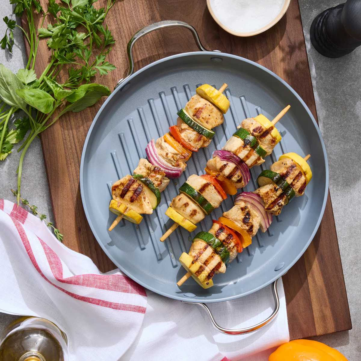 Valencia Pro Ceramic Nonstick 11" Round Grill Pan - Image 4