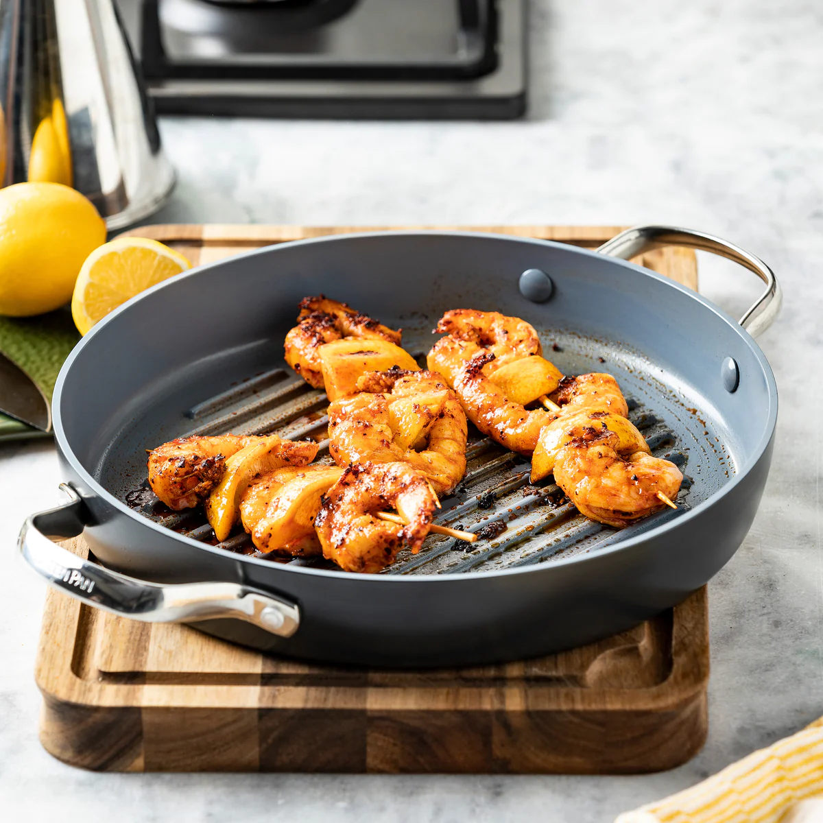 Valencia Pro Ceramic Nonstick 11" Round Grill Pan - Image 5