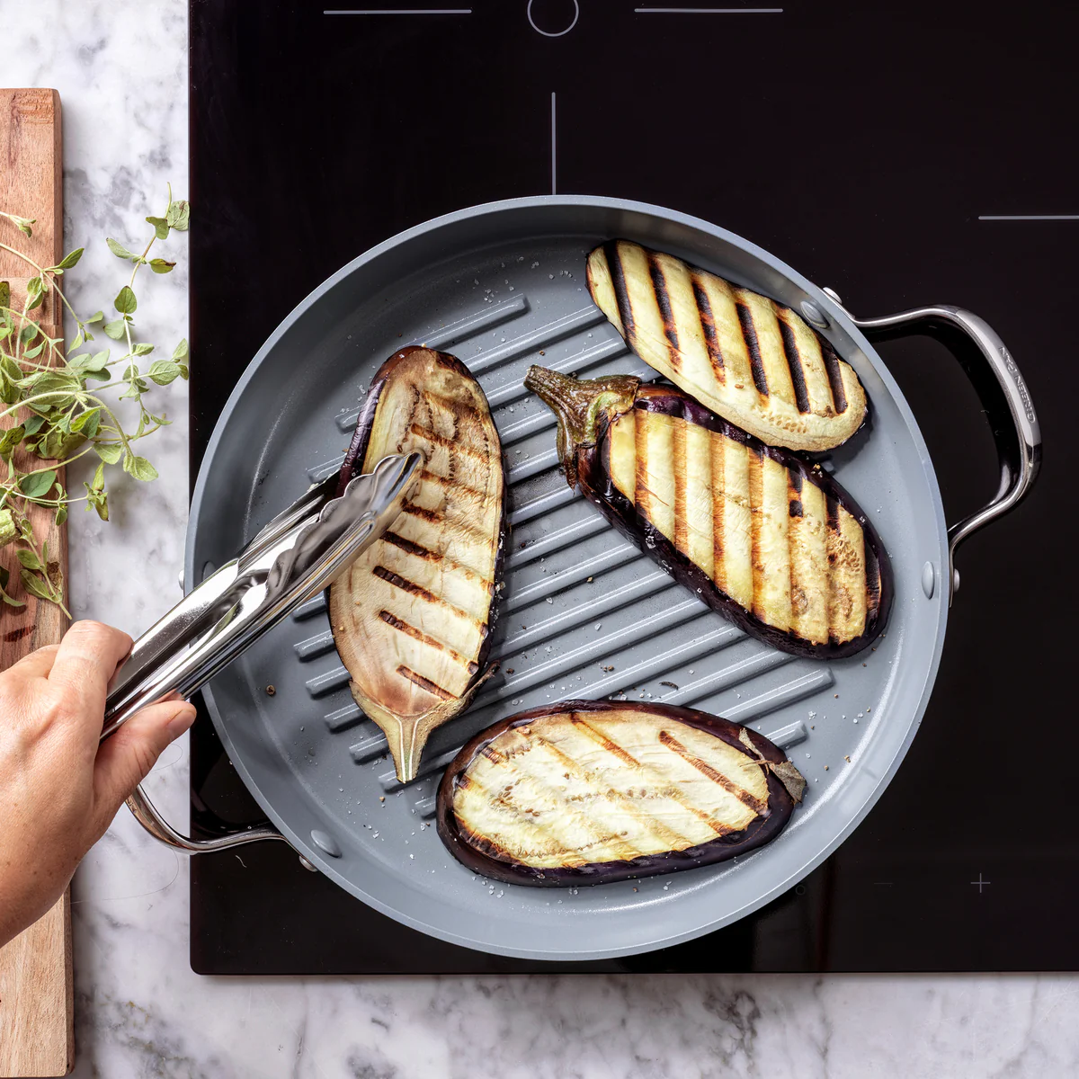 Valencia Pro Ceramic Nonstick 11" Round Grill Pan - Image 7