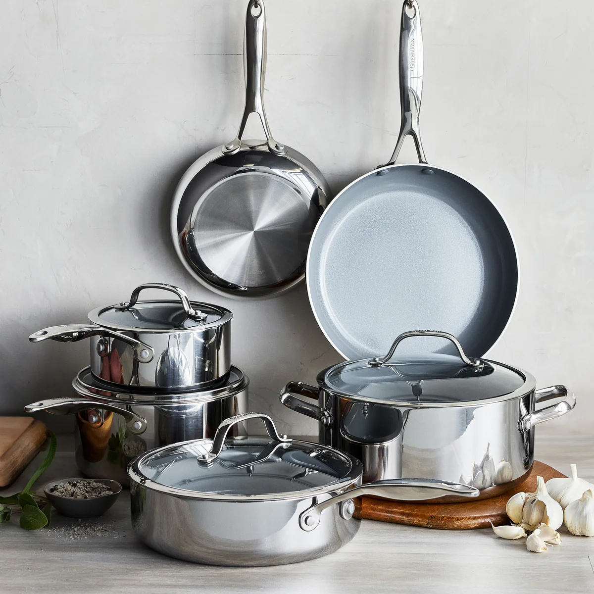 Valencia Pro Stainless Steel 10-Piece Cookware Set - Image 3