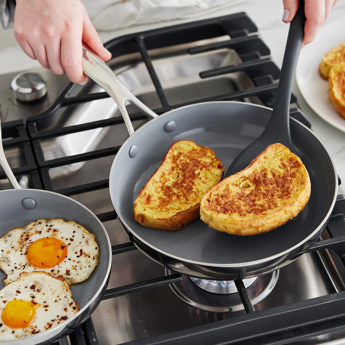 Valencia Pro Stainless Steel 8" and 10" Frypan Set - Image 6